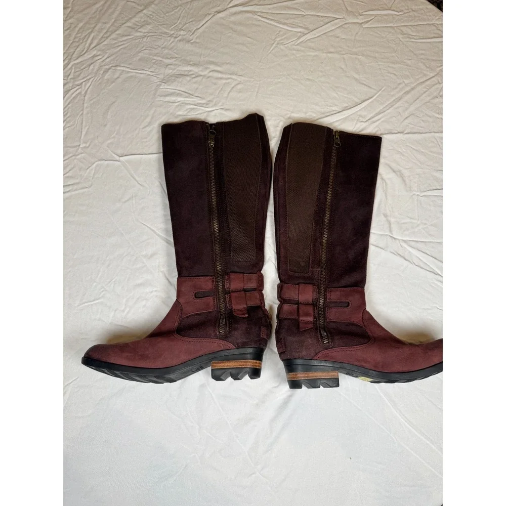 SOREL Lolla Tall II Waterproof Suede Side Zip Knee‎ High Riding Boots Women's 6